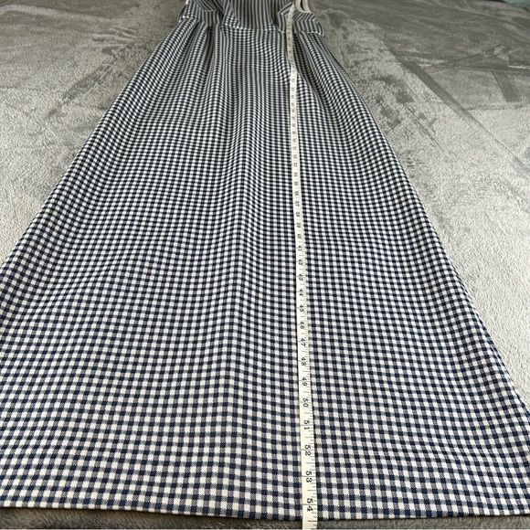 Vintage 60s/70s Gingham Check Maxi Dress Tie Back Hippie Retro Small Summer - Picture 5 of 12